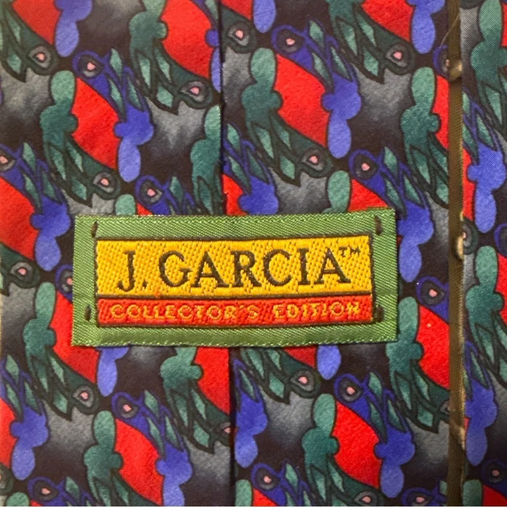 J. Garcia Collector’s Edition 100% Silk Tie Abstract Art Pattern Made in USA 56”